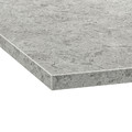 EKBACKEN Worktop, limestone effect/laminate, 186x2.8 cm