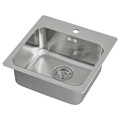 LÅNGUDDEN Inset sink, 1 bowl