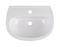 GoodHome Wall-mounted Ceramic Wash-basin Zuari 45 x 34 cm, white