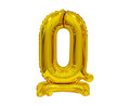 Foil Balloon Number 0 Standing, gold, 38cm