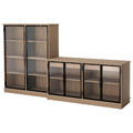 LANESUND Storage combination, grey-brown, 282x47x152 cm