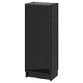 BILLY / HÖGBO Bookcase comb w glass doors, black oak effect/black, 40x30x106 cm