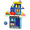 Deluxe Kitchen Playset with 34 Accessories, Light & Sound 3+