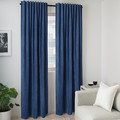 LAGEROLVON Room darkening curtains, 1 pair, blue, 145x300 cm