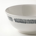 FRIKOSTIG Bowl, white/patterned, 20 cm
