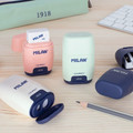 Milan Sharpener & Eraser 2in1 Compact 1918 16pcs