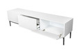 TV Cabinet Nicole 200cm, matt white, black legs