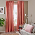 MAJGULL Room darkening curtains, 1 pair, pink, 145x300 cm