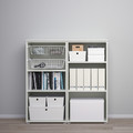 PLATSA Cabinet with 2 sliding doors, white Larkollen/dark grey, 120x42x123 cm