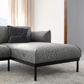 ÄPPLARYD 3-seat sofa with chaise longue, Lejde grey/black