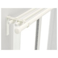 RÄCKA / HUGAD Triple curtain rod combination, white, 120-210 cm