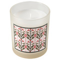 VINTERFINT Scented candle in glass, Cinnamon & sugar white, 45 hr