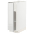 METOD Base cabinet with shelves, white/Ringhult light grey, 30x60 cm