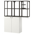 ENHET Wall storage combination, anthracite, white, 120x30x150 cm