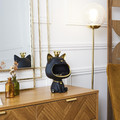 Decorative Figure with Storage Cat, black/gold