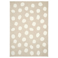 BOGENSE Rug, low pile, beige/white dotted, 133x195 cm