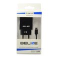 Beline Wall Charger EU Plug 2xUSB + microUSB 2A, black