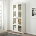 BRIMNES Glass-door cabinet, white, 80x190 cm