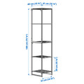 JOSTEIN Shelving unit, in/outdoor/wire white, 41x40x180 cm