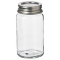 GULDFISK Spice jar, clear glass/stainless steel, 6 cl