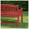 PÄRONHOLMEN Bench with backrest, outdoor, red