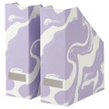 TJENA Magazine file, patterned/lilac white