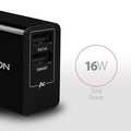 AXAGON Smart Wall Charger EU Plug 2x 5V-2.2A + 1A ACU-DS16