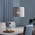 NYMÖ Lamp shade, white/brass colour, 44 cm
