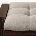 POÄNG Footstool, brown/Gunnared beige