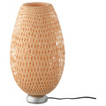 BÖJA Table lamp, nickel-plated, bamboo rattan