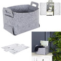 Felt Box Basket Size M, folding, grey