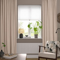 SANELA Curtains, 1 pair, light beige, 140x300 cm