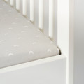 LENAST Fitted sheet for cot, dotted, moon, 60x120 cm, 2 pack