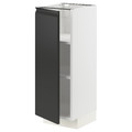 METOD Base cabinet with shelves, white/Upplöv matt anthracite, 30x37 cm