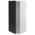 METOD High cabinet for fridge/freezer, white/Upplöv matt anthracite, 60x60x140 cm