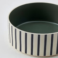 UTSÅDD Pet bowl, stripe pattern black-blue/grey-green, 19 cm