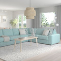 VIMLE Corner sofa, 5-seat, with wide armrests/Saxemara light blue