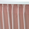 VILBORG Room darkening curtains, 1 pair, pink, 145x300 cm