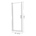 GoodHome Shower Door Beloya 90 cm, black/transparent