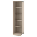 PAX Add-on corner unit with 4 shelves, beige, 53x58x201 cm