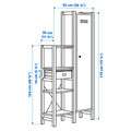 IVAR 2 sections/shelves/cabinet, pine/white, 92x30x179 cm