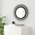 AUSTBÖ Mirror, black, 63 cm