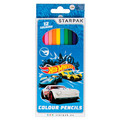 Starpak Colour Pencils 12 Colours Hot Wheels