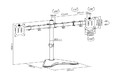 Digitus Double Desk Stand with Clamp 2xLCD 15-32" 2x8kg DA-90401