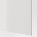PAX / HOKKSUND Wardrobe combination, white, high-gloss light grey, 150x66x201 cm