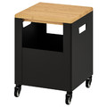 TROTTEN Storage unit on castors, anthracite, 35x47 cm