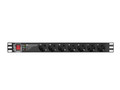 Lanberg PDU 1U 16A 2m 7 Schuko Outlet PDU-PRO-07F-0200-BK