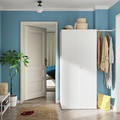 PLATSA Wardrobe with 2 doors, white/Fonnes white, 110-127x57x181 cm