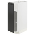 METOD Base cabinet with shelves, white/Upplöv matt anthracite, 30x60 cm