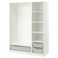 PAX Wardrobe combination, white, 150x58x201 cm